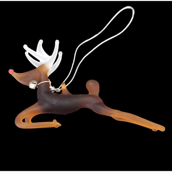 VTG Christmas Ornaments 5 pc Spun Frosted Glass Angel Deer Snowman Candle Banjo - Picture 5 of 10